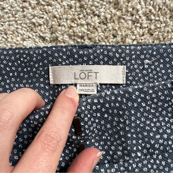 Blue Speckled LOFT Dress Pants Ankle Fit Size 0 Petite - Picture 5 of 7